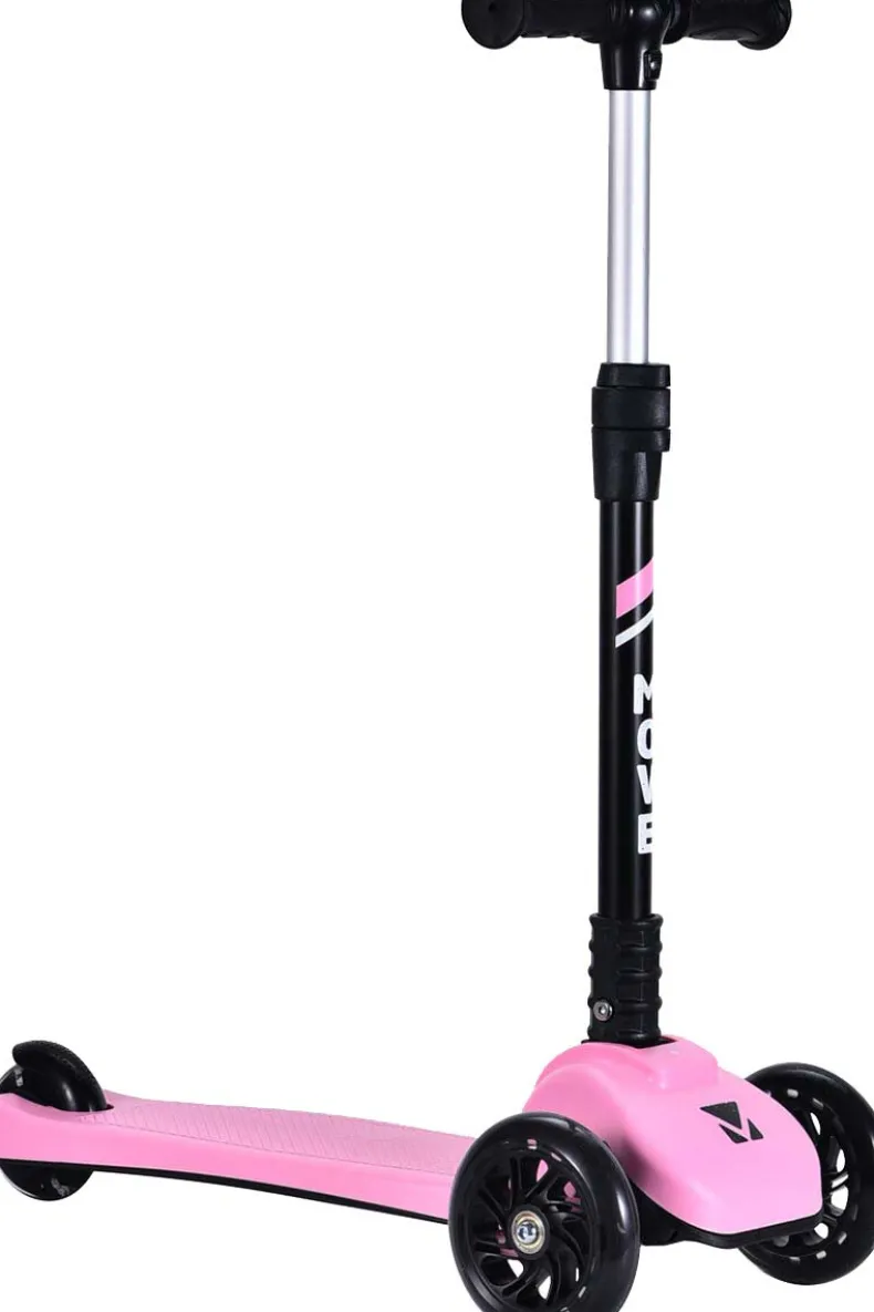 Tri-Scoot Pastel Pink Lights - 3-wiel step - Lichtgevende wielen - Vouwbaar - Roze