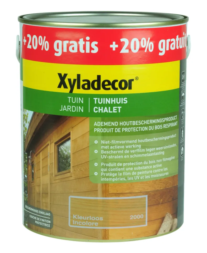 Tuinhuis kleurloos 2,5 + 0,5 L gratis