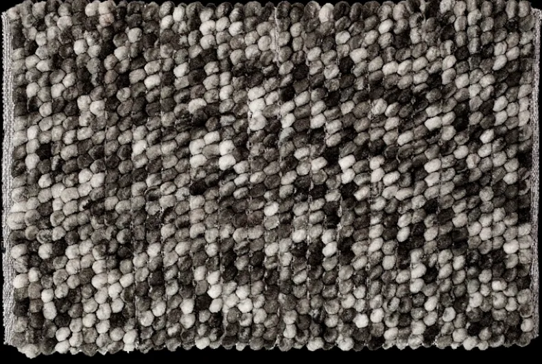 Vintage badmat donker grijs 50 x 80 cm