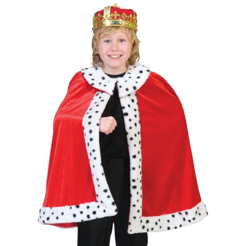 Cape Koningsmantel Rood King Arthur - Maat 164