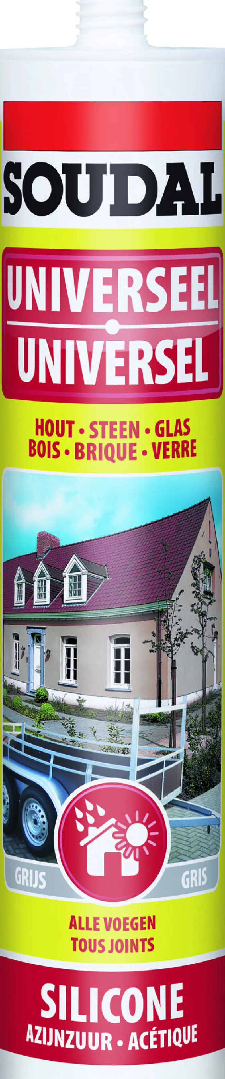 Universele silicone grijs 310 ml