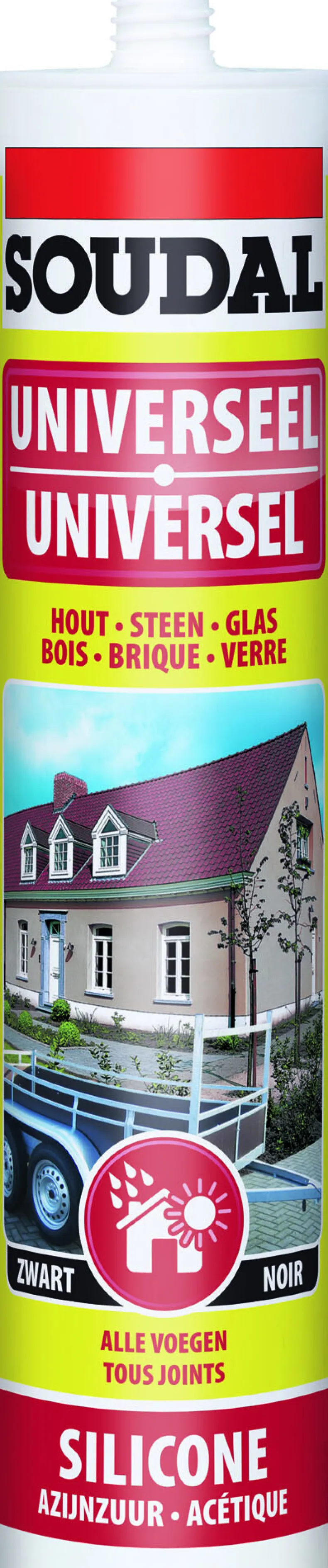 Universele silicone zwart 310 ml