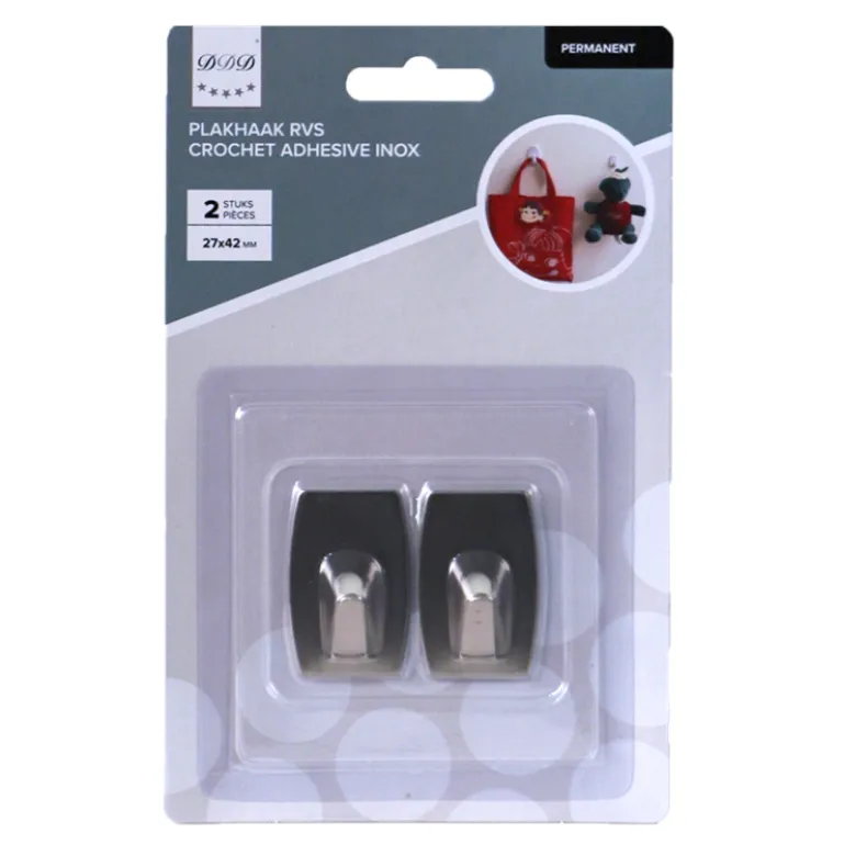 plakhaak permanent RSV vierkant 2 stuks