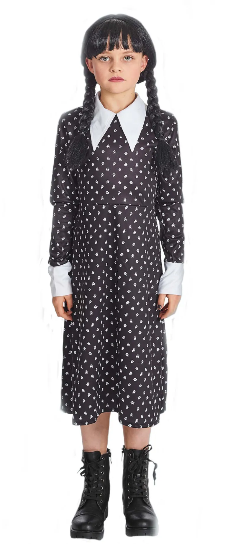 Kinderkostuum Wednesday Addams - Maat  164