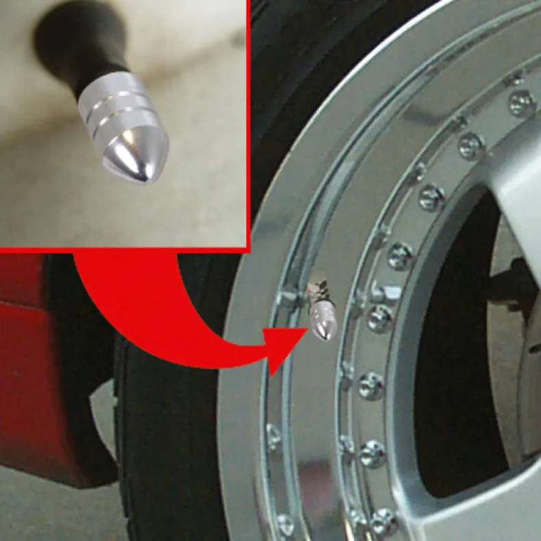 Ventieldoppen zilver 5 stuks