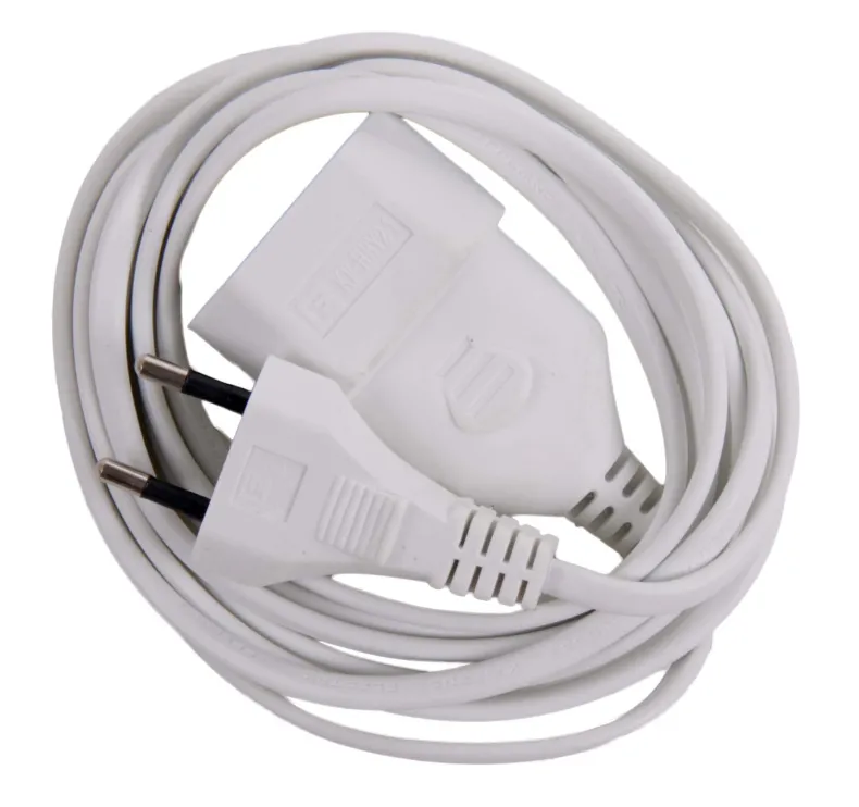 Verlengkabel 2,5 m wit 2 x 0,75 mm