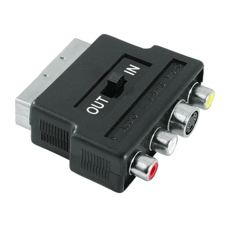 Video adapter S-VHS/3 RCA - scart IN/OUT