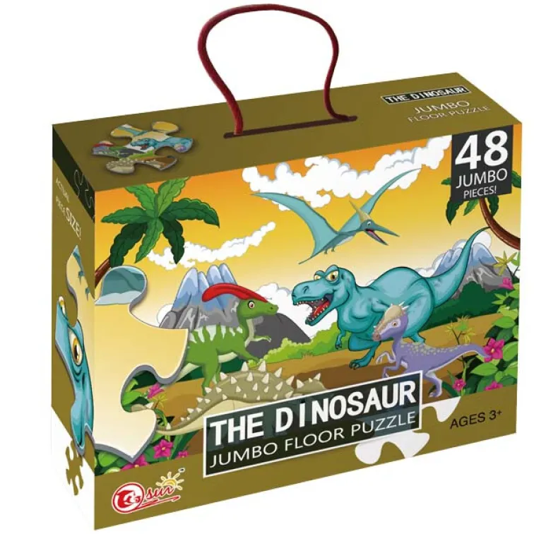 Vloerpuzzel dino's 48 stuks