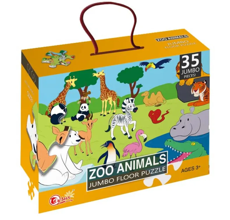 Vloerpuzzel in de zoo 35 stuks