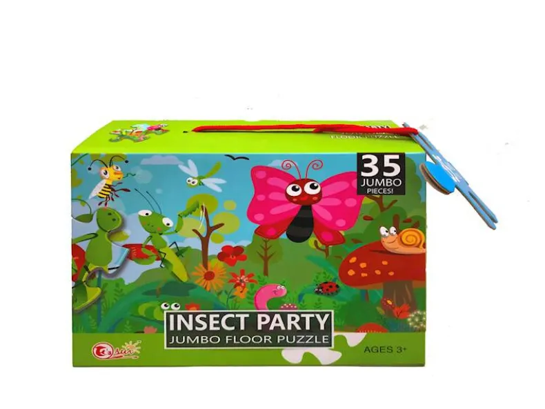 Vloerpuzzel insecten 35 stuks