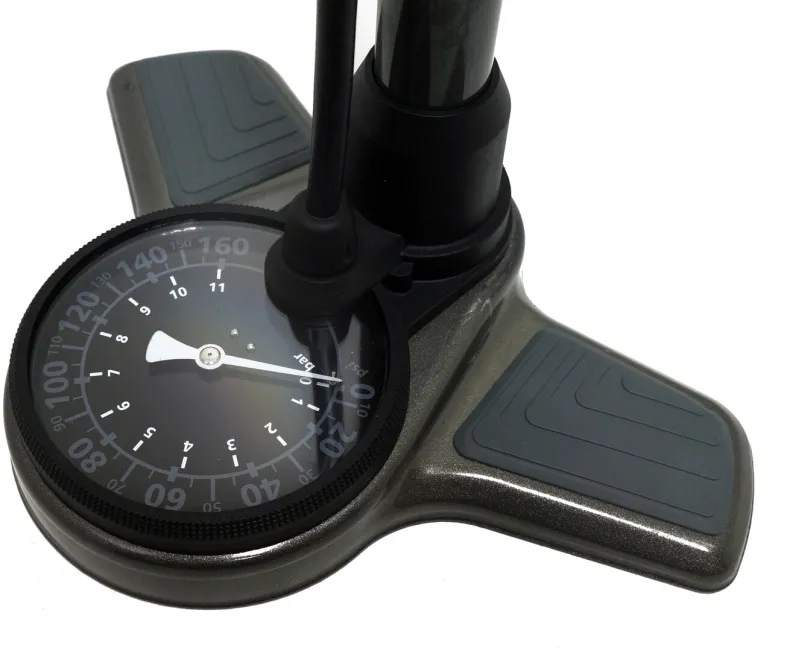 Voetpomp Staal Performance II met manometer