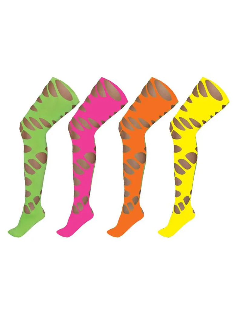 Fluo Panty met gaten - Roze