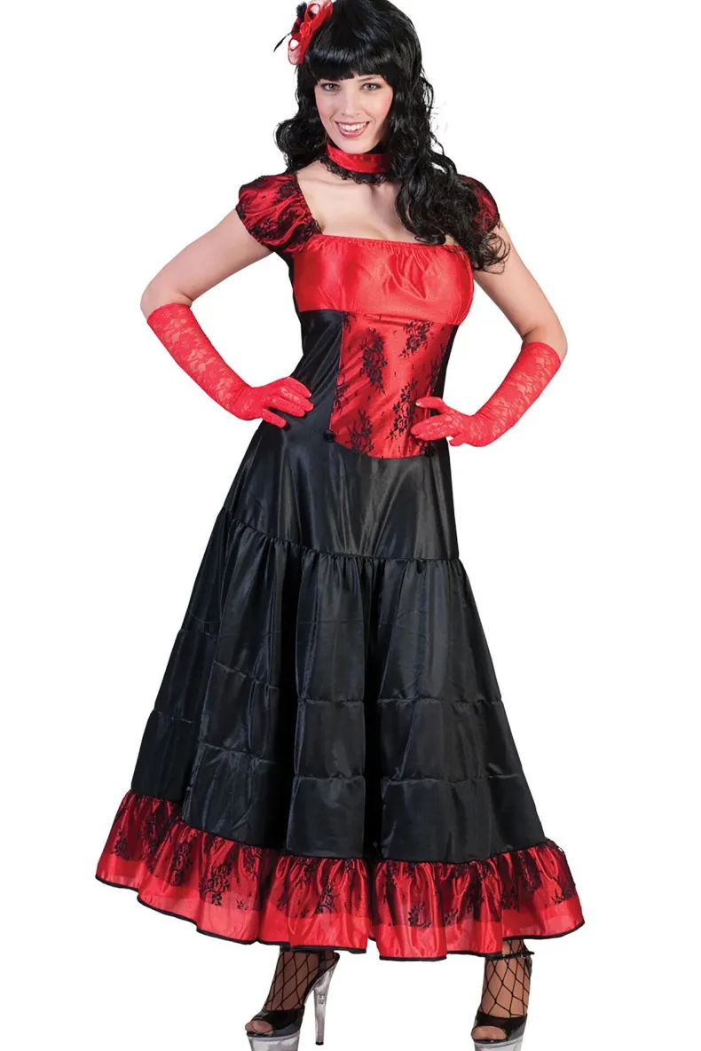 Kostuum Jurk Saloon Girl - Maat 40/42