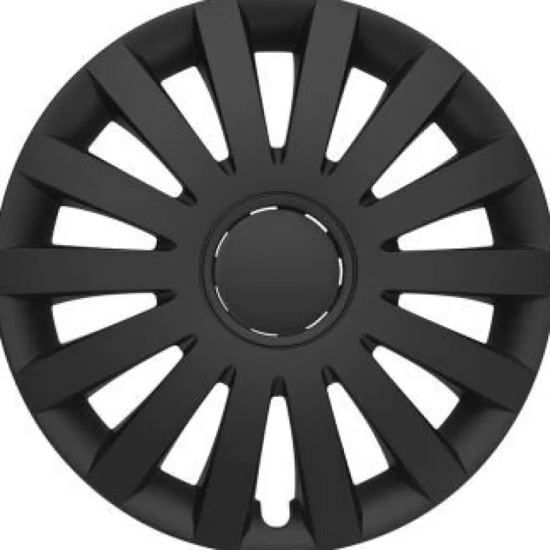 Wieldeksel 14  set van 4  mat zwart