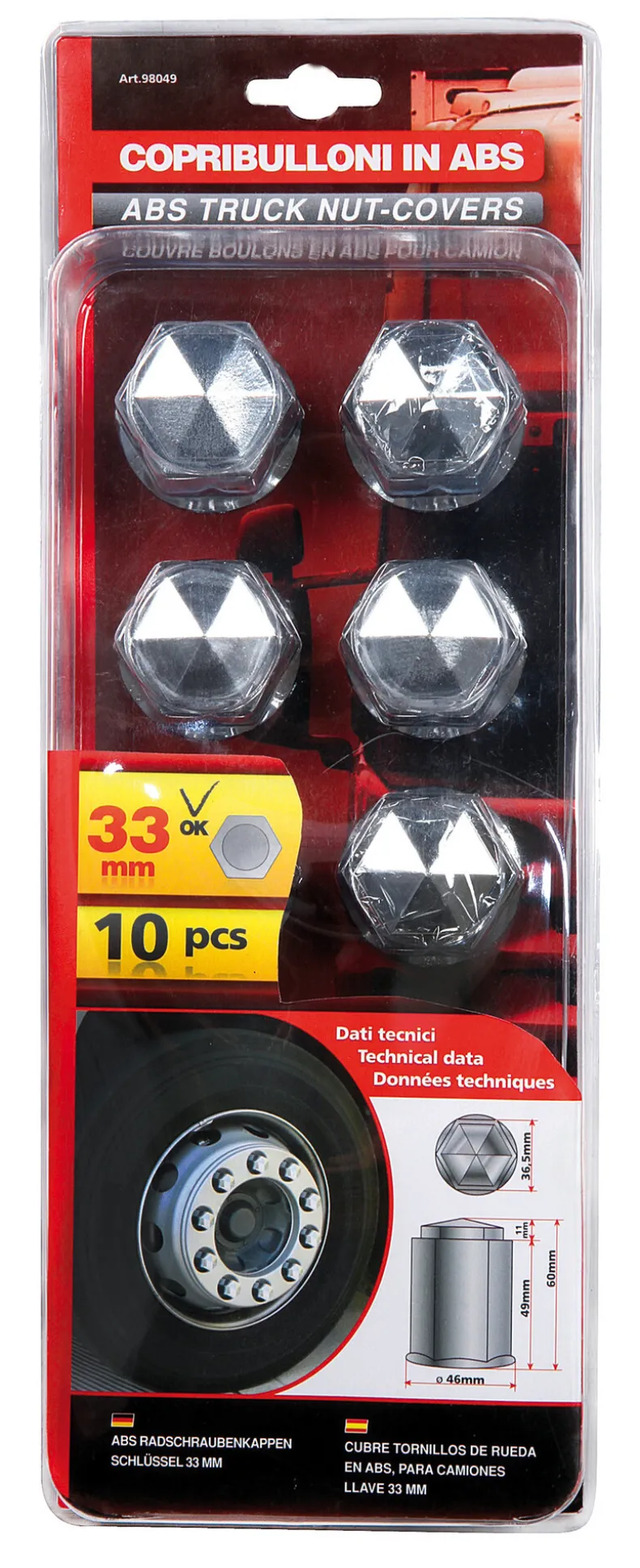 Wielmoerdoppen ABS 33mm