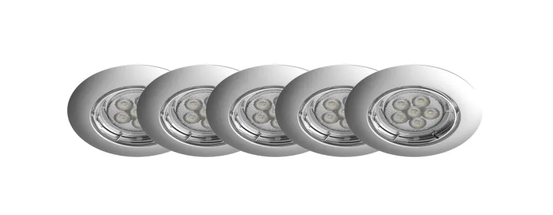 Led 5 x GU10 4,7W satin