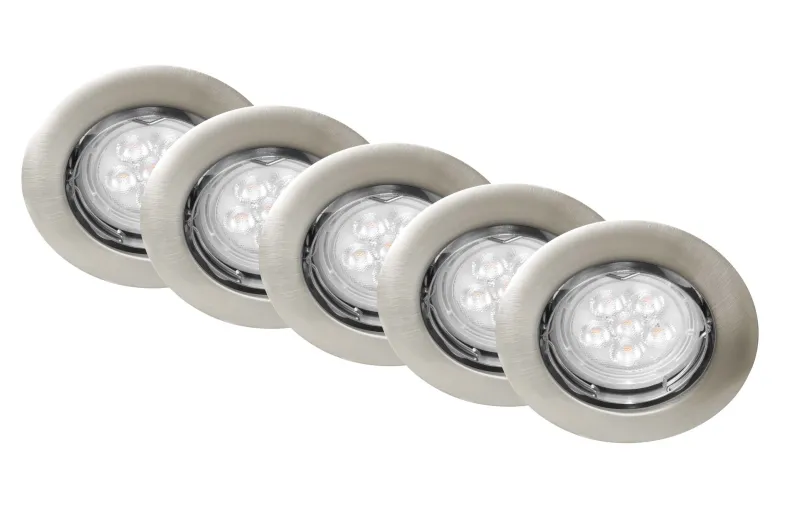 Led 5 x GU10 4,7W satin