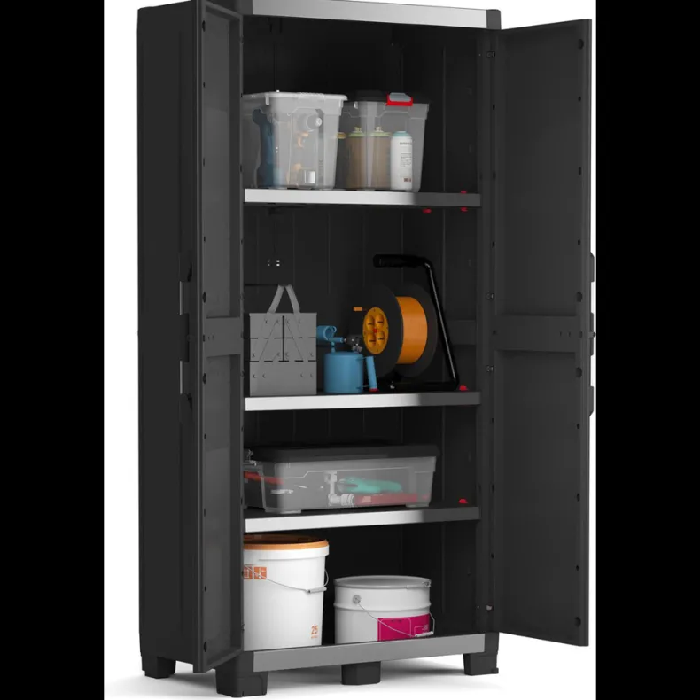 XL hoge garagekast 89x54x188 cm antraciet