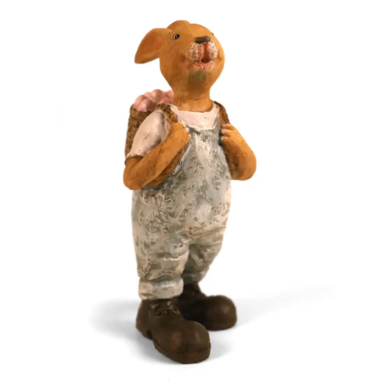 Paashaas met mandje 18 cm