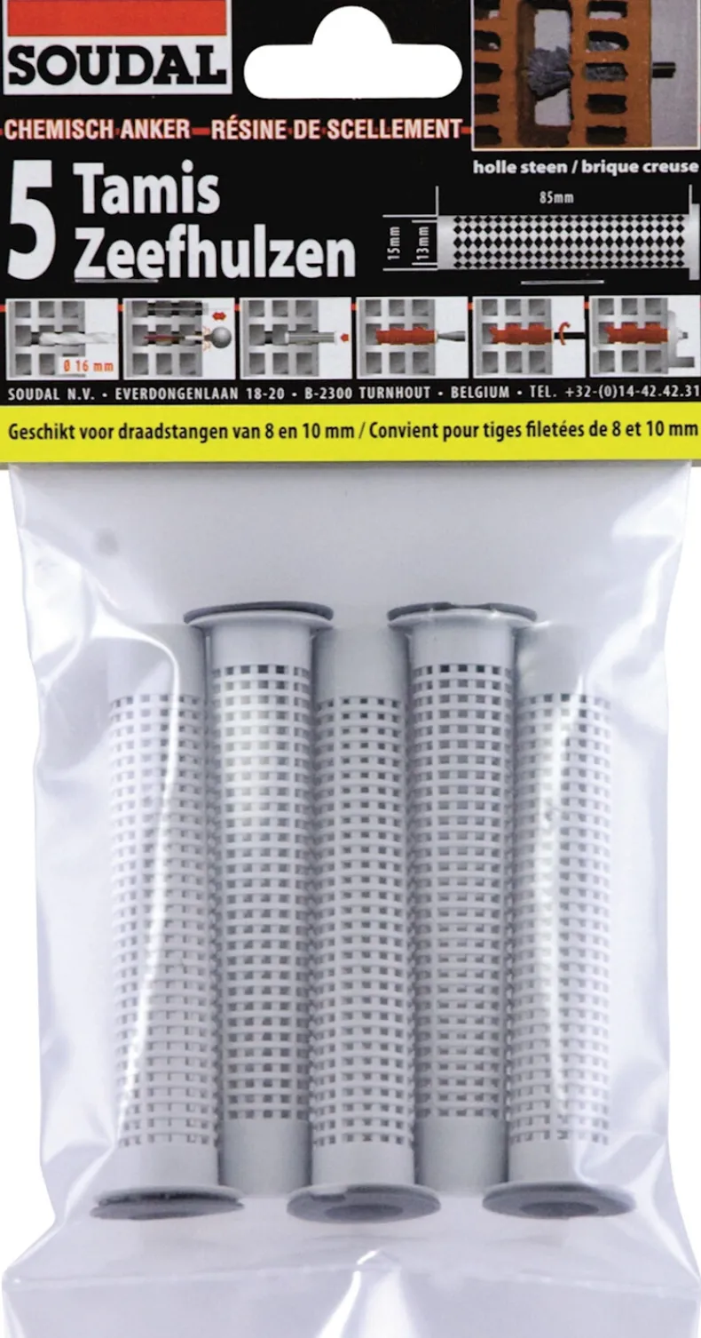 Zeefhuls voor chemische verankering