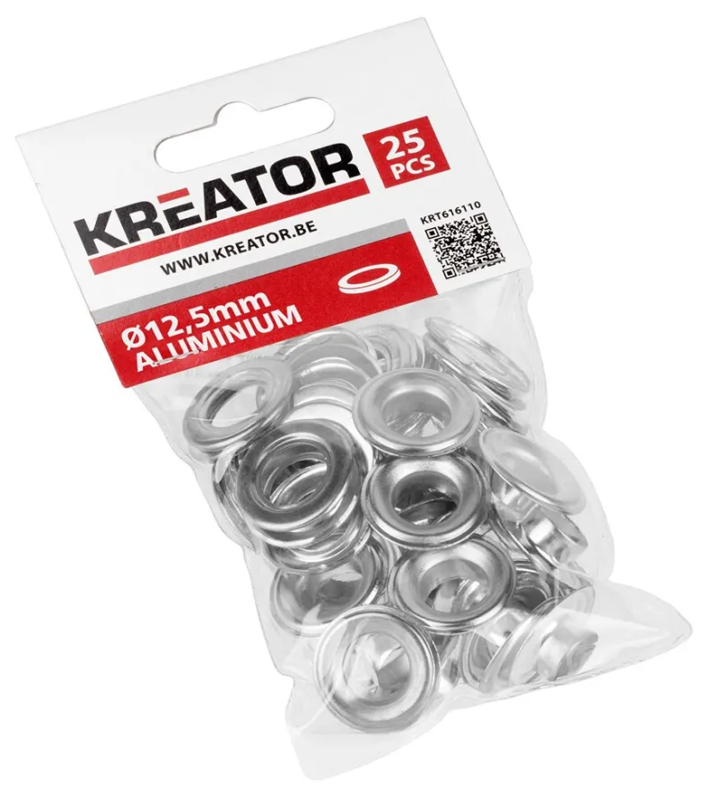 Zeilringen messing 12,5 mm 25 stuks