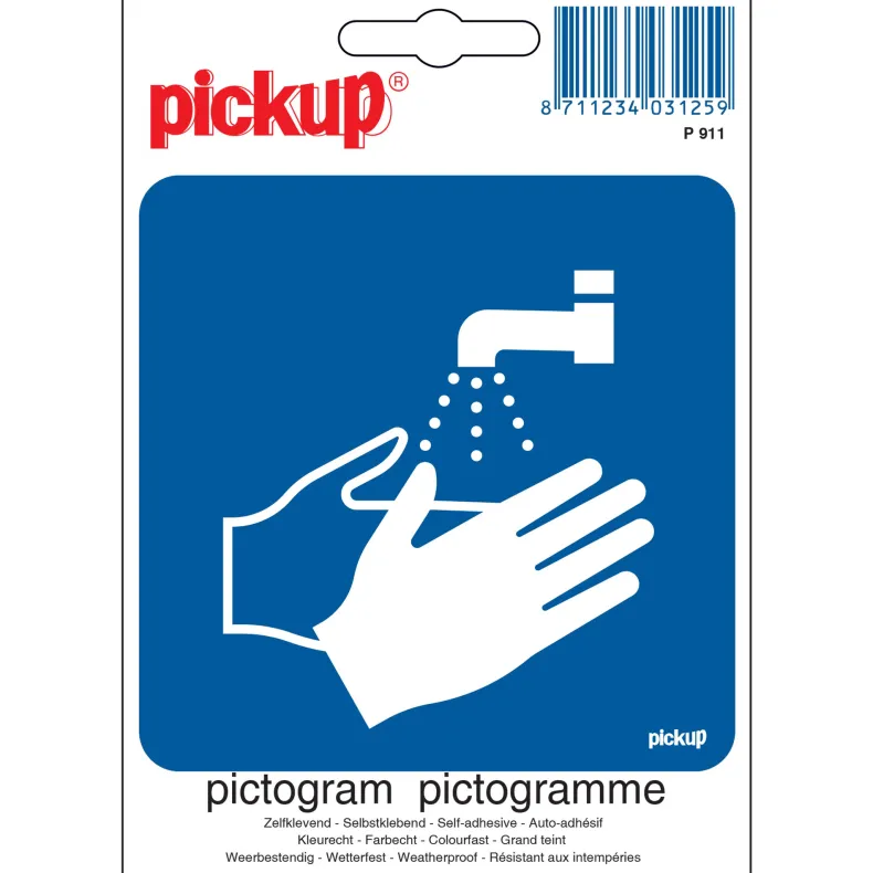 Pictogram handen wassen 10 x 10 cm